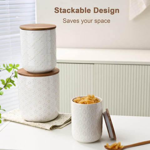 ARRADENS diseño apilable para ahorrar espacio en la encimera.