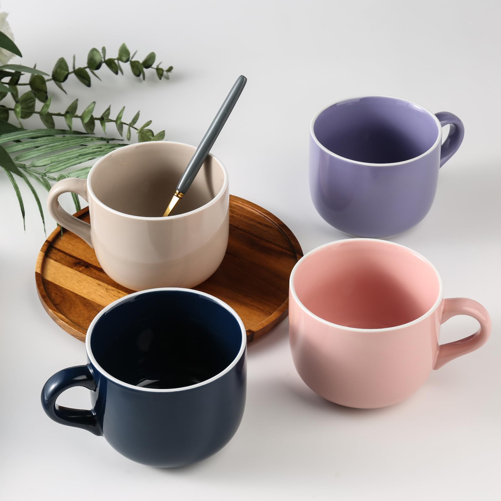 ARRADENS taza apta para lavavajillas, cerámica 21oz, limpieza sencilla.