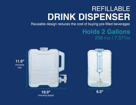 Arrow Home dispensador 2 galones: apto para bebidas, fácil verter.