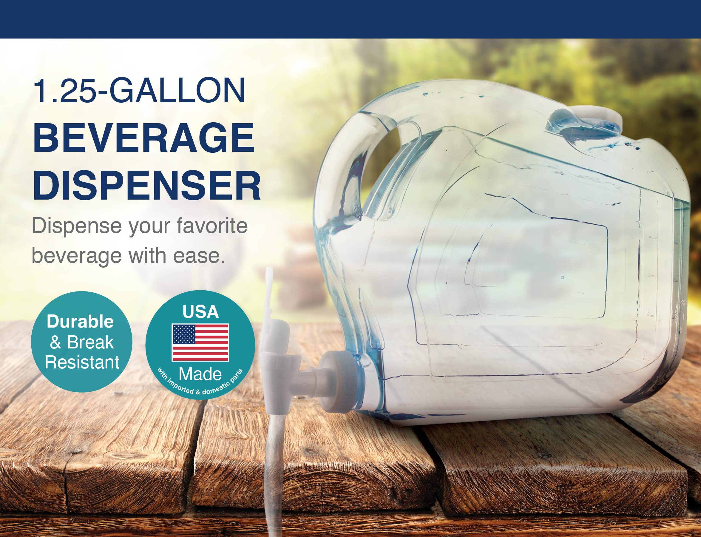 Dispensador Arrow Home Products en plástico transparente sin BPA para bebidas