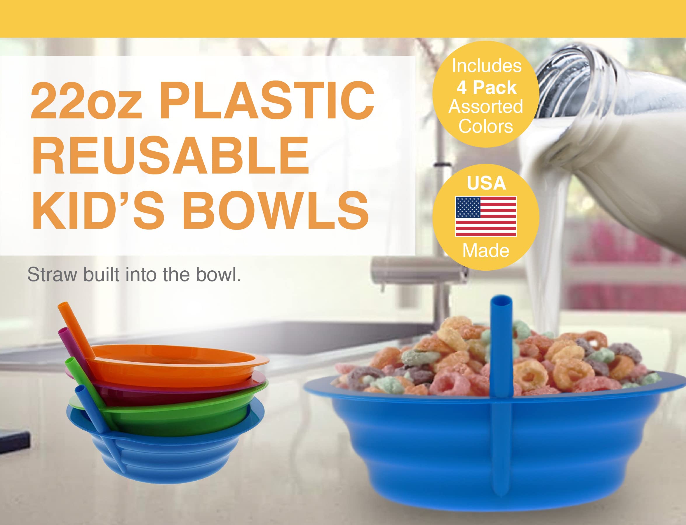 Sip-A-Bowl apilables de Arrow Home para ahorro de espacio en la despensa