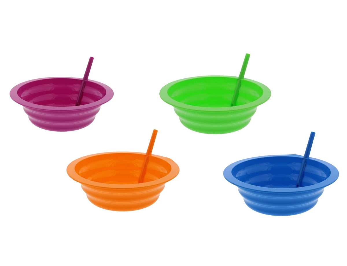 Arrow Home Sip-A-Bowl con pajilla frontal para niños, comodidad y control al beber