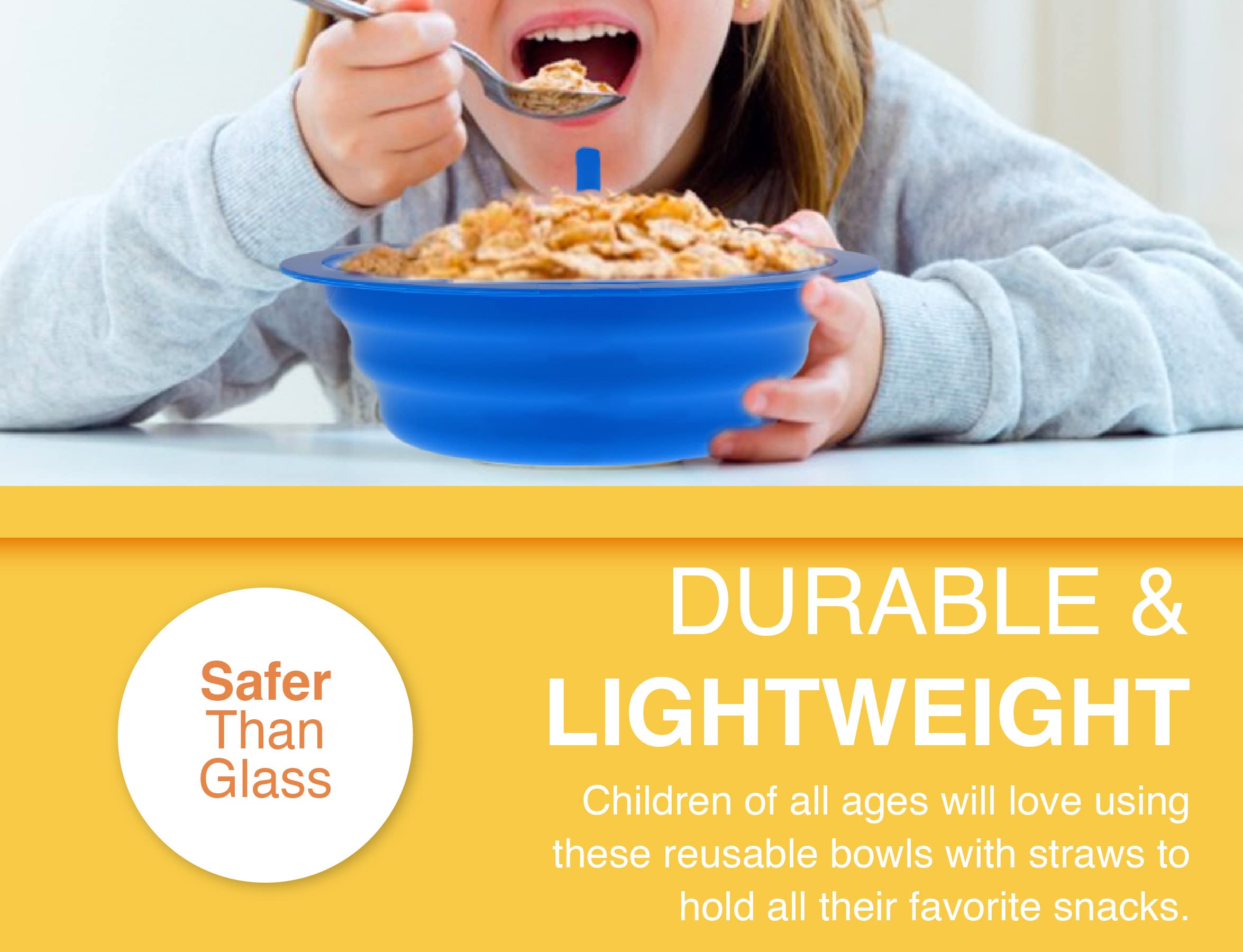 Sip-A-Bowl para lavado en lavavajillas y uso diario, duradero
