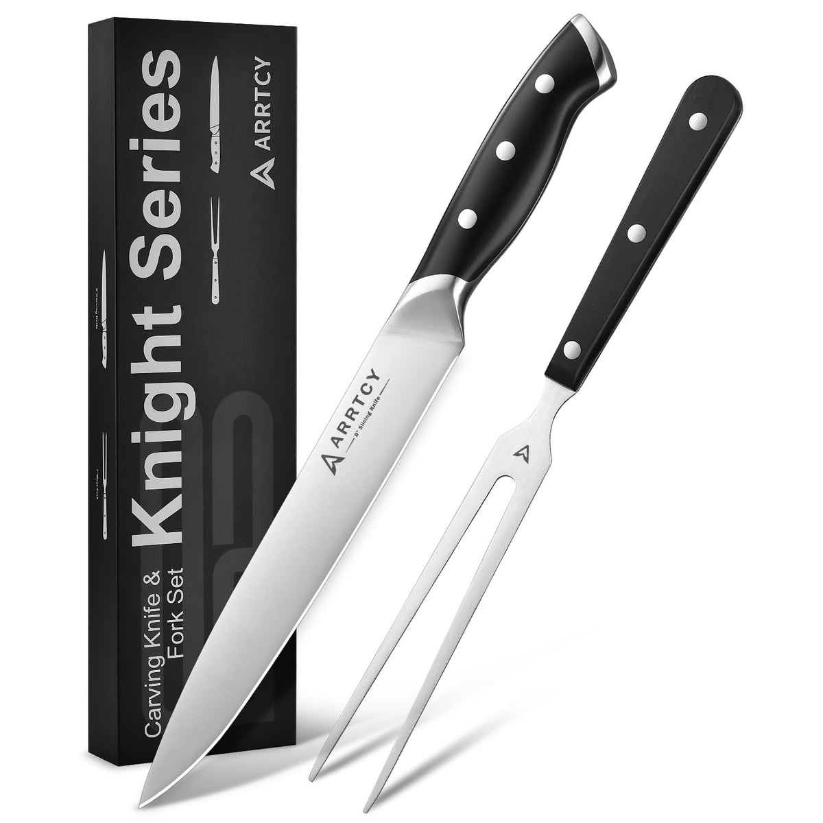 Arrtcy cuchillo de carne de 8 pulgadas para cortes uniformes en la mesa