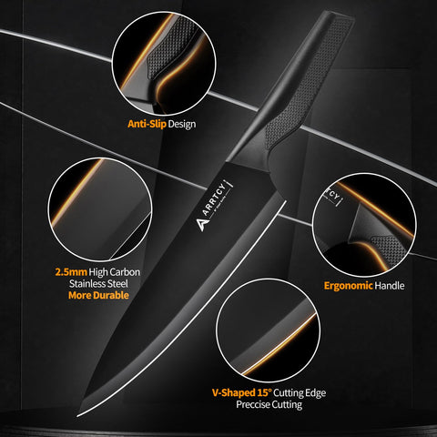 Arrtcy: cuchillo pan de 8 pulg para rebanar pan crujiente.