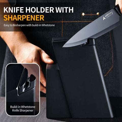 Arrtcy: cuchillo santoku 7 pulg para picar y trocear.