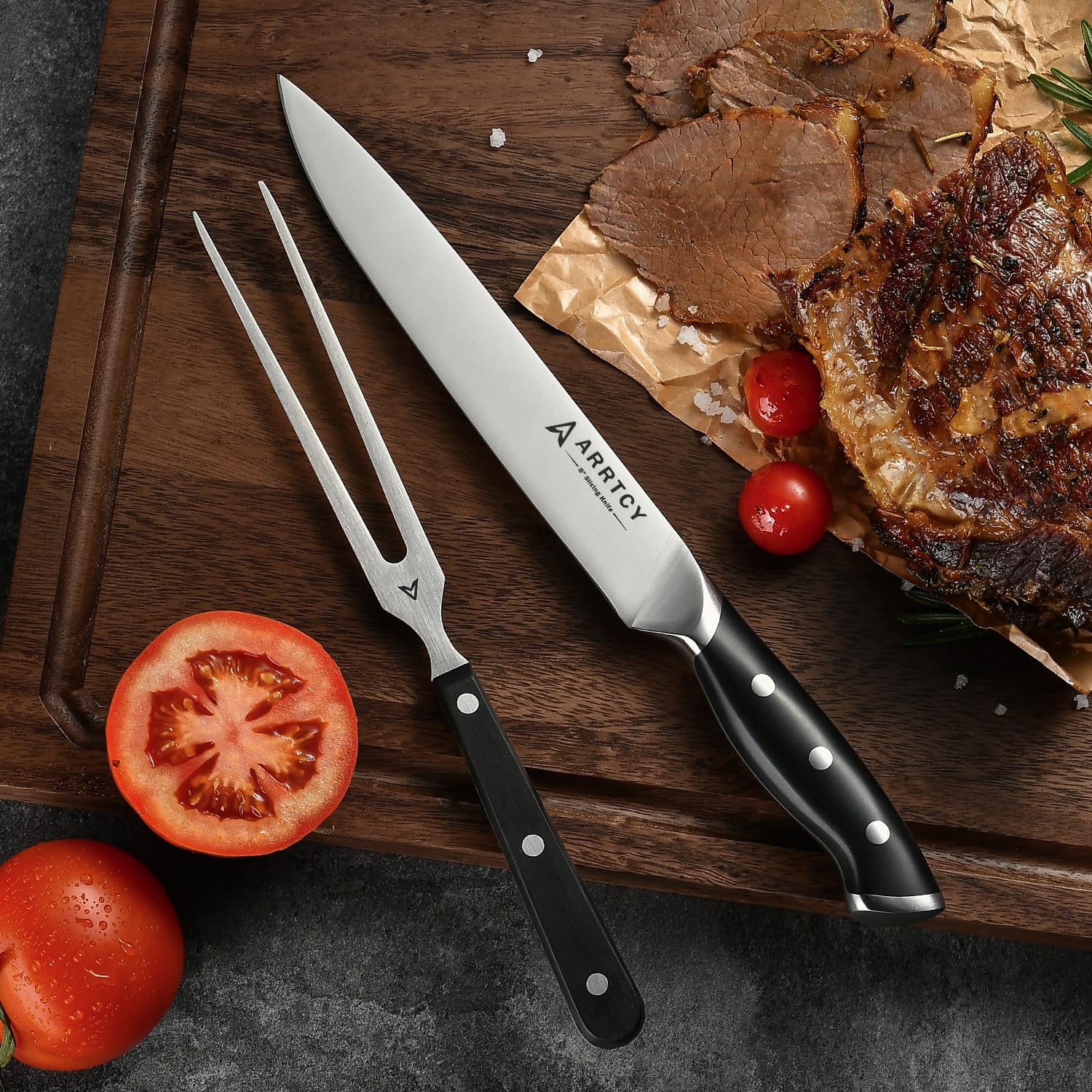 Arrtcy tenedor de carne de 7 pulgadas para sostener asados