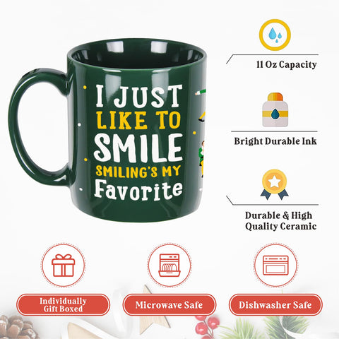 Taza Arsemica Buddy elfo, mango lateral cómodo para beber