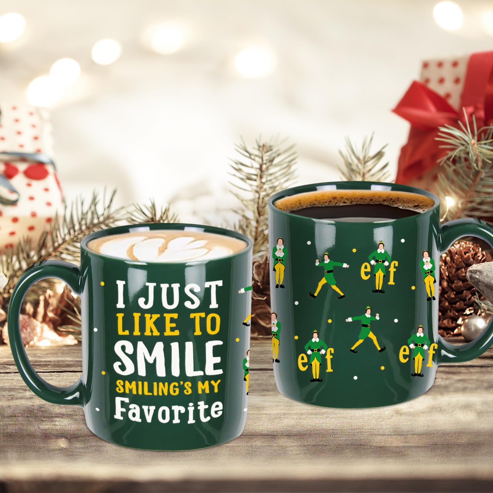 Taza Arsemica Buddy elfo, ideal para cafe matutino y momentos festivos