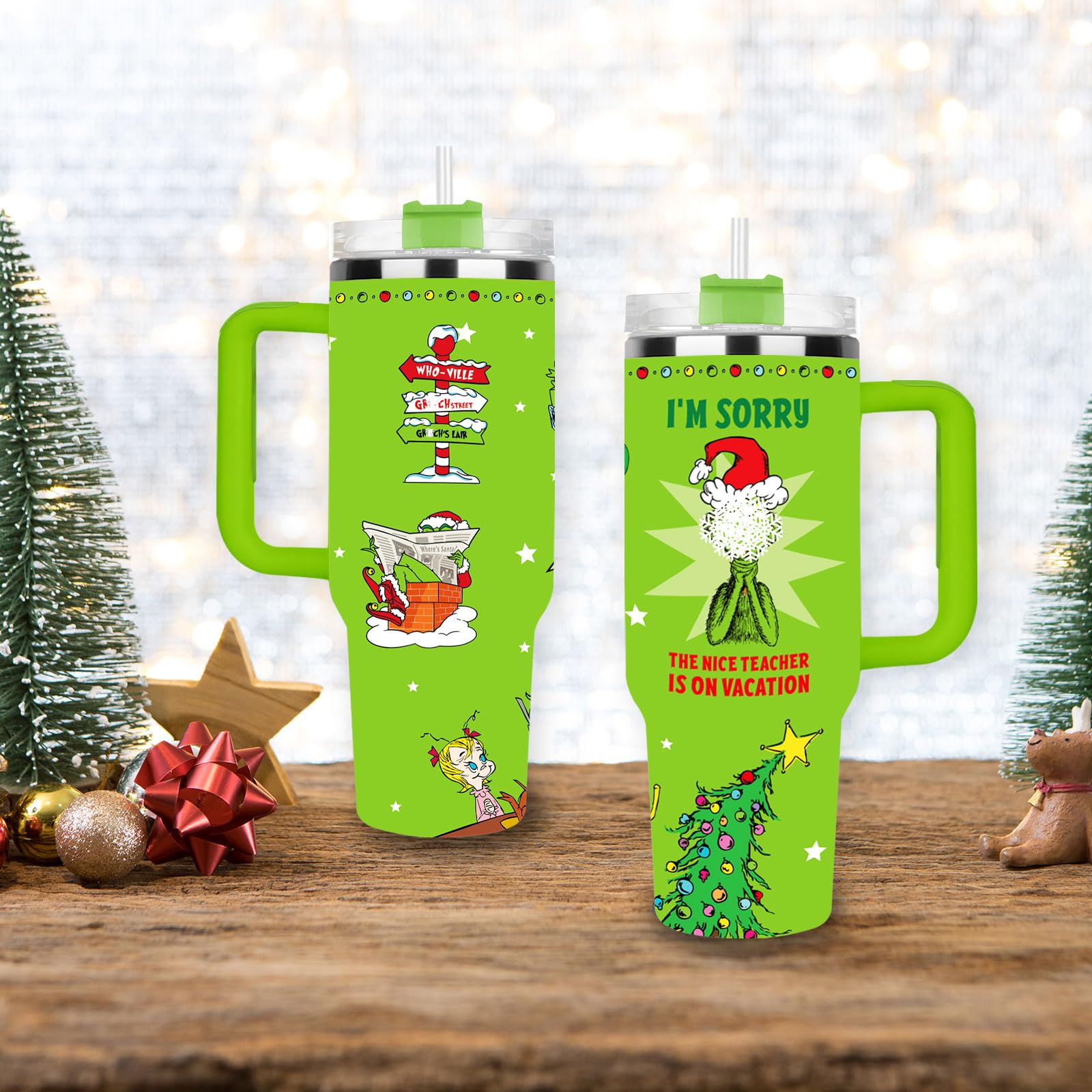 Arsemica Tumbler Navidad aislado calor 6h, ideal para cacao o chocolate caliente