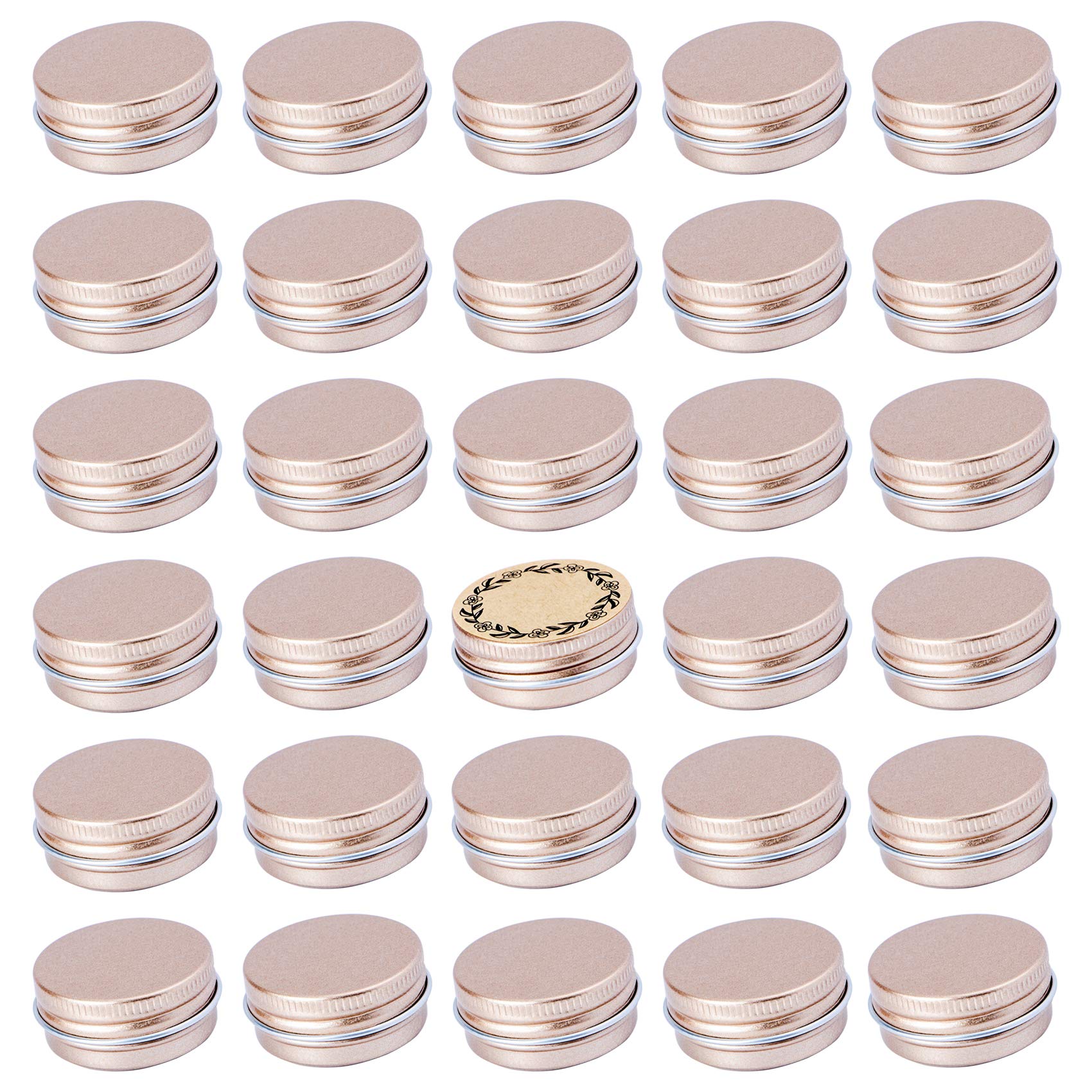 Art Secret tarro de aluminio con tapa rosca champán, 15 ml, ideal para almacenamiento.