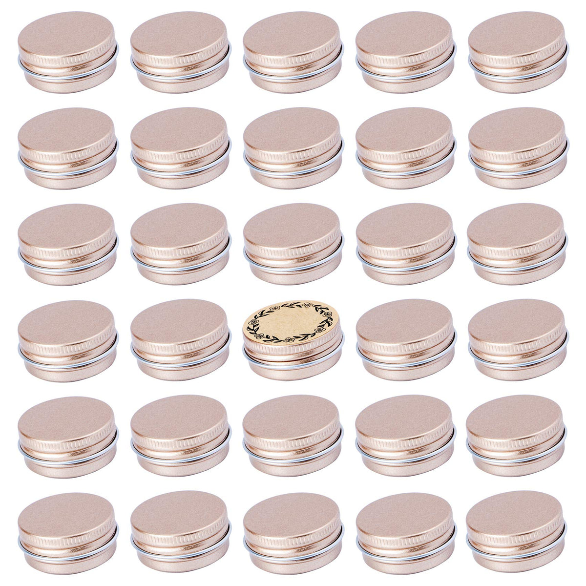 Art Secret tarro de aluminio con tapa rosca champán, 15 ml, ideal para almacenamiento.