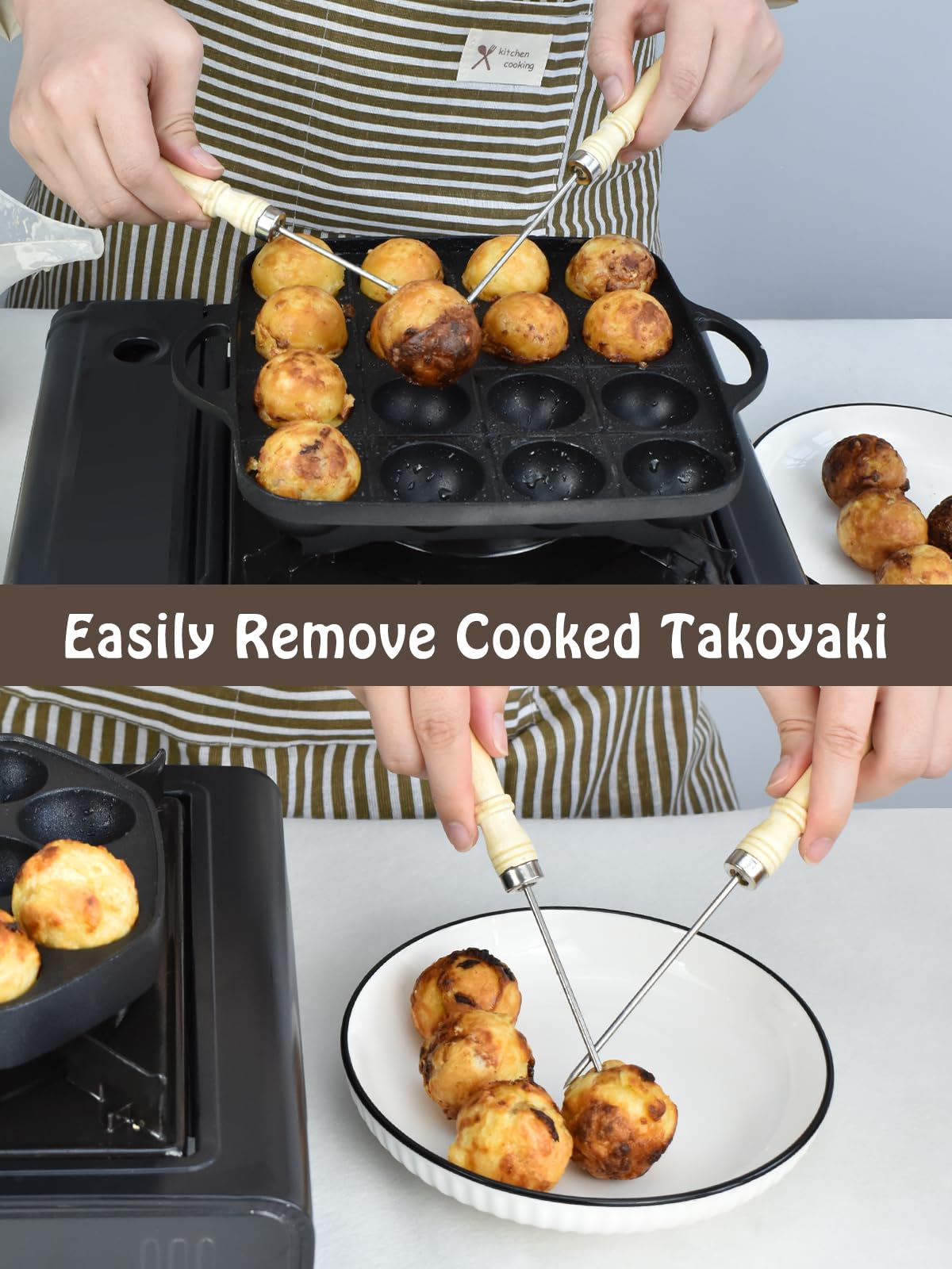 Artcome aguja para levantar takoyaki sin romper las bolas