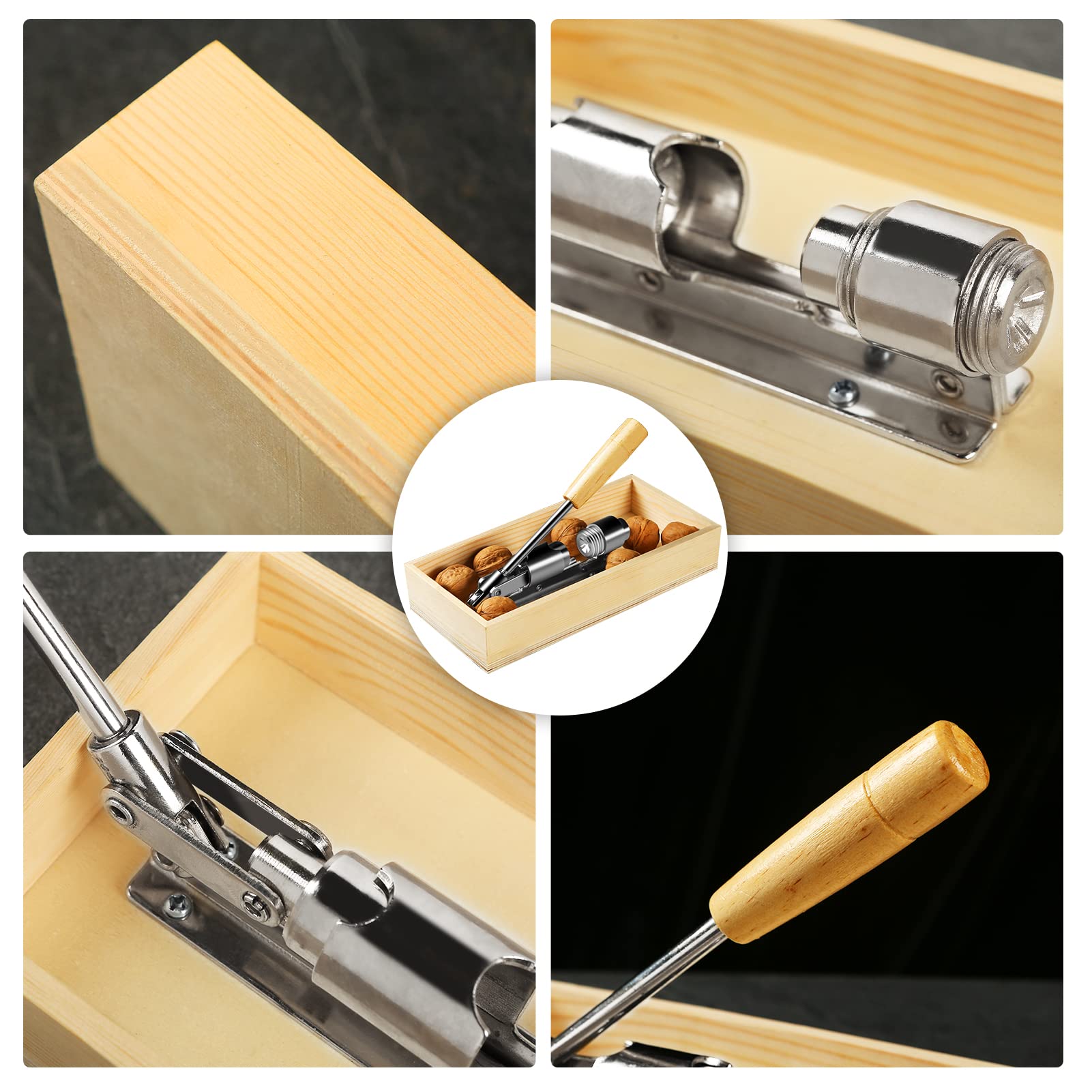 Artcome caja de almacenamiento de madera para guardar el set.