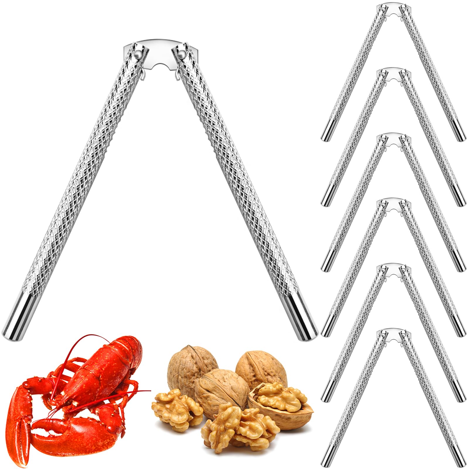Artcome rompenueces de acero inoxidable de seis piezas para mariscos y nueces