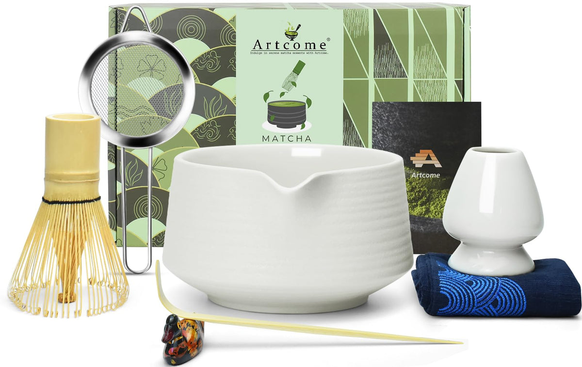 Artcome cuenco de matcha con pico para vertido suave y uniforme