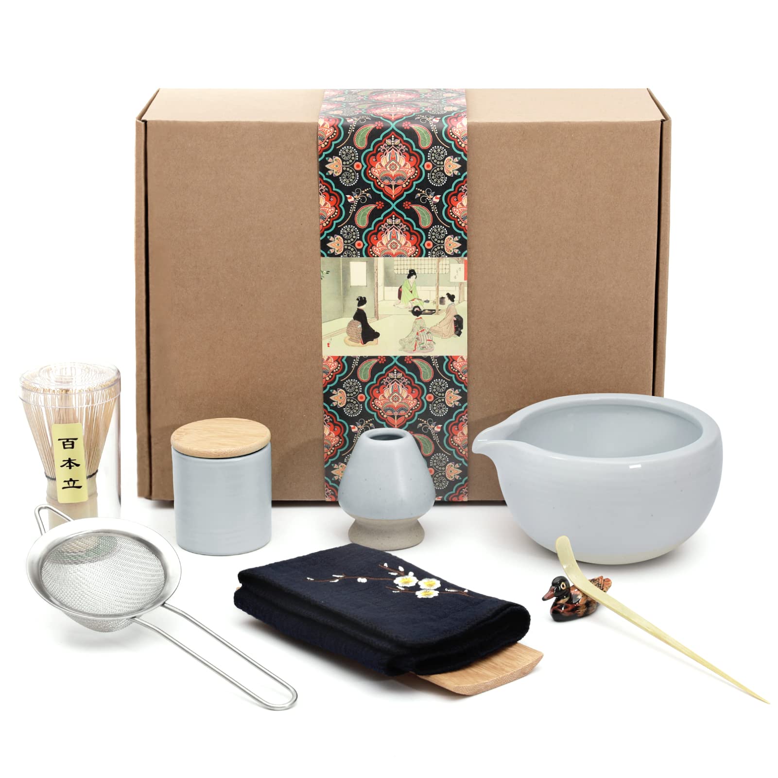 Artcome batidor de bambú, ideal para espumar el matcha con suavidad.