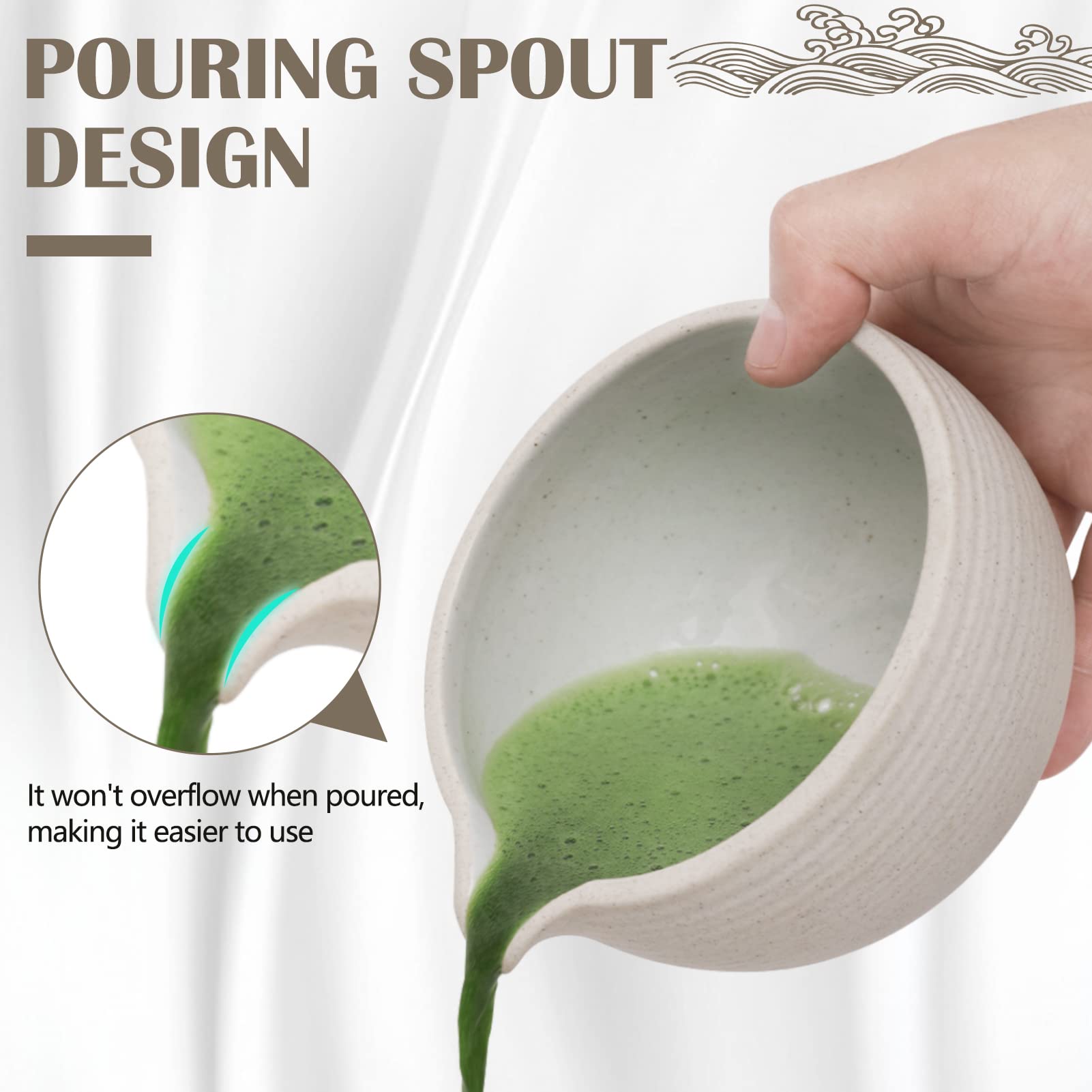 Artcome caddy de polvo de matcha para almacenamiento práctico