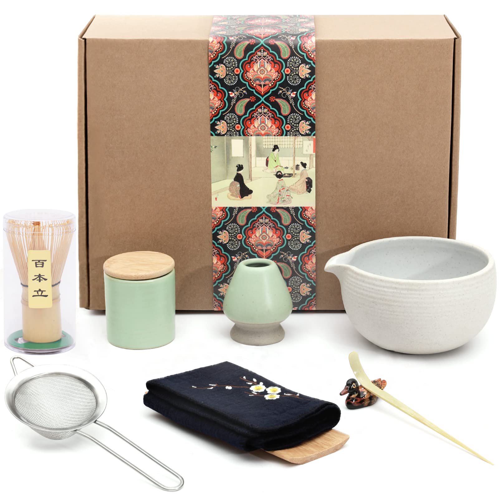 Artcome tazón con pitorro para verter sin goteos y preparar matcha