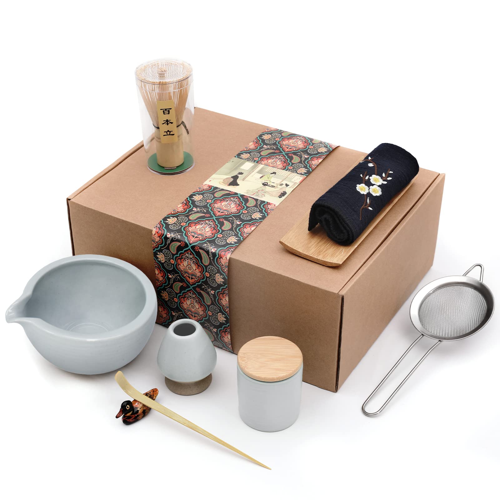 Artcome tazón con vertedor para verter sin goteos y disfrutar el matcha en casa.