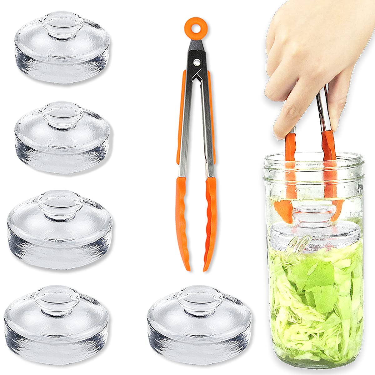 Artcome pesas de cristal para fermentación, 5-pack, uso estable en frascos grandes.