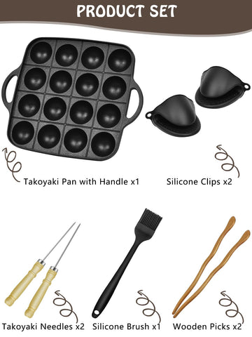 Artcome Takoyaki Pan revestimiento antiadherente facilita desmoldeo y limpieza