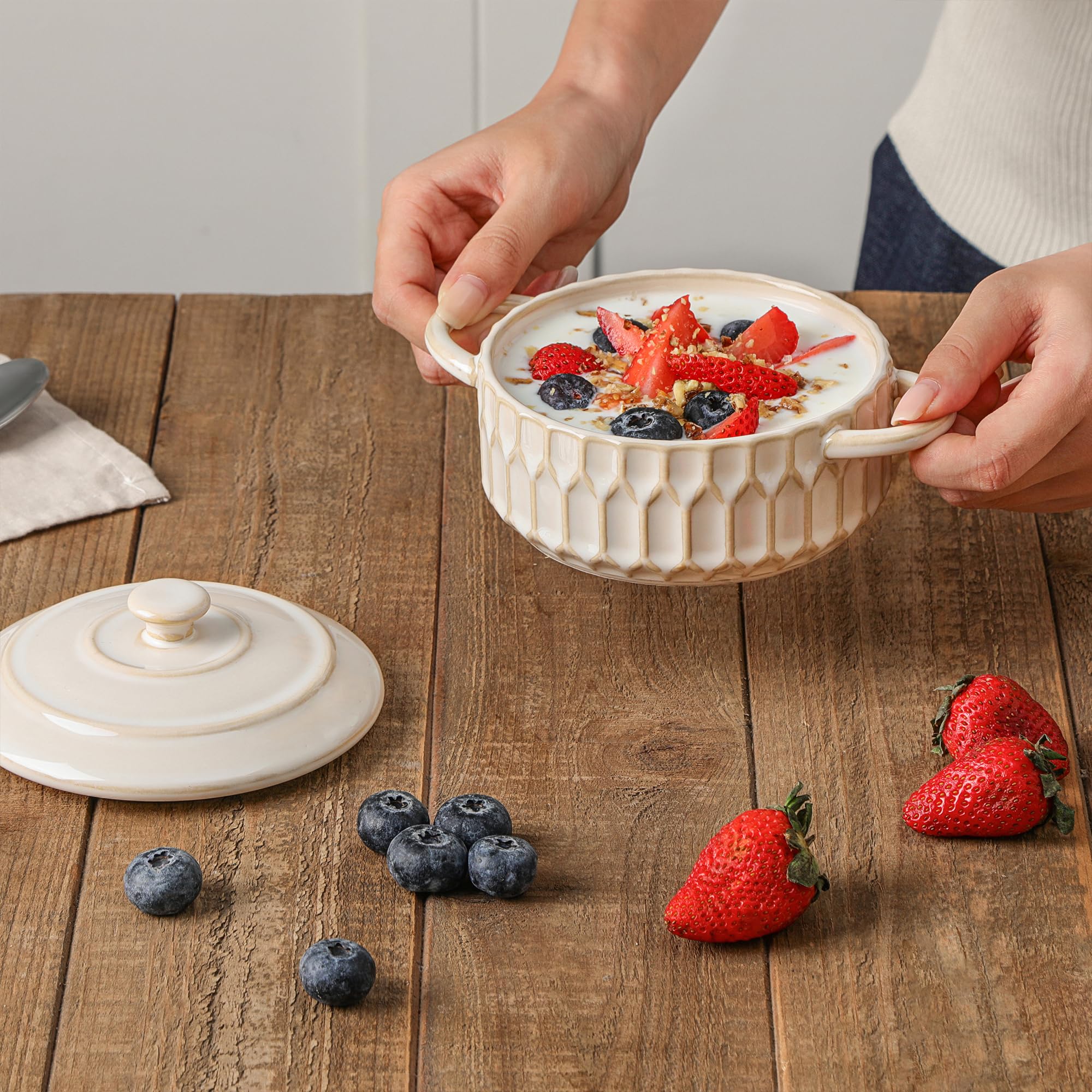 ArteBake cocotte apilables ahorran espacio en la cocina y organizan fácilmente.