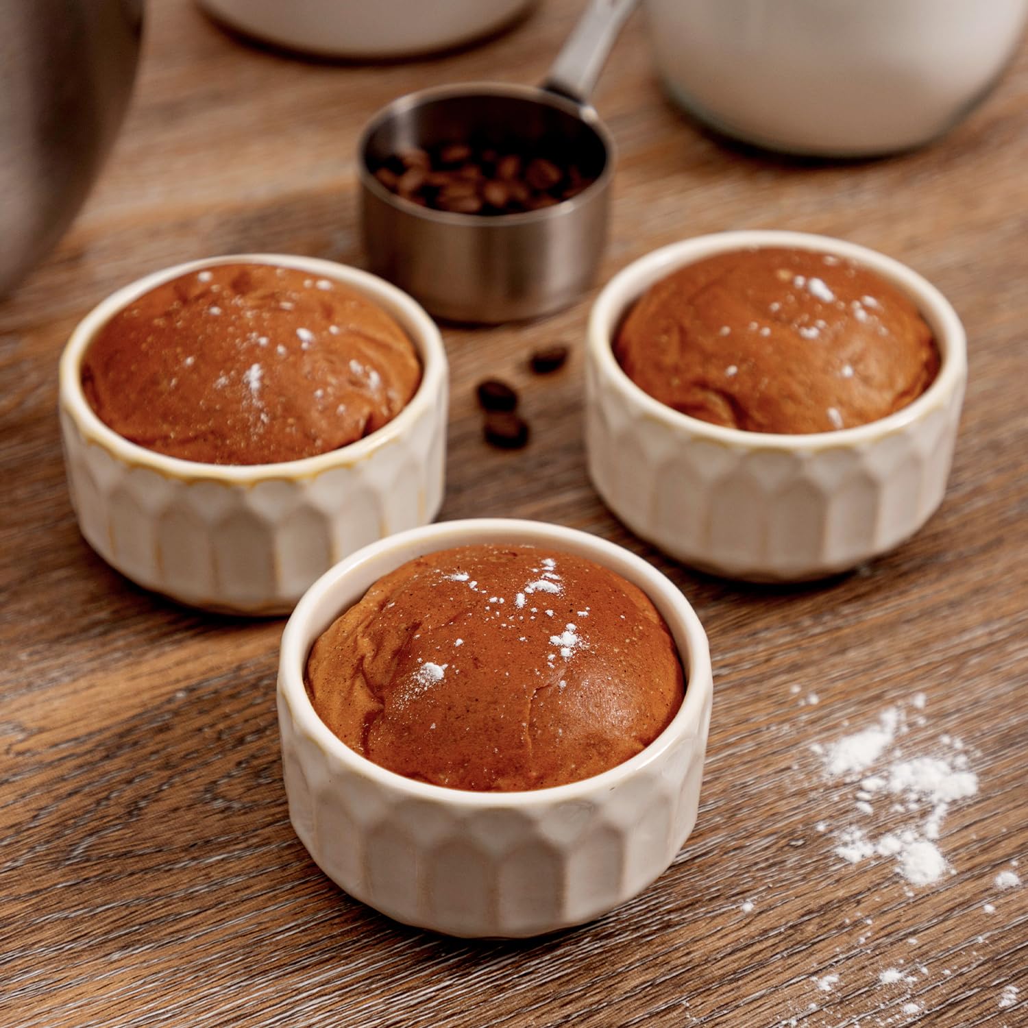 ArteBake ramequín 4oz apilables-diseno-compacto: almacenamiento sencillo
