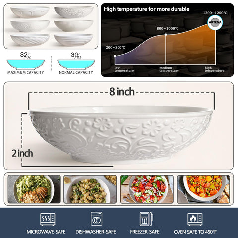 Artena cuenco grande 32oz para ensaladas, ideal para reuniones