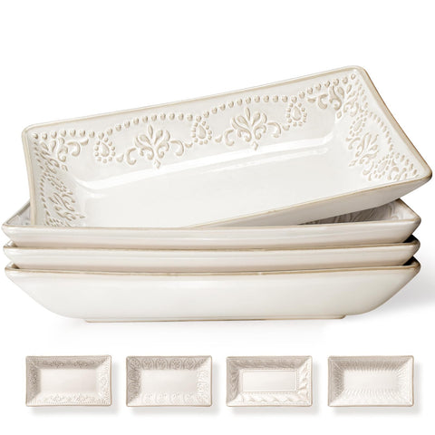 Artena tazones rectangulares para pasta de 25 oz, ideal para cenas elegantes en casa.