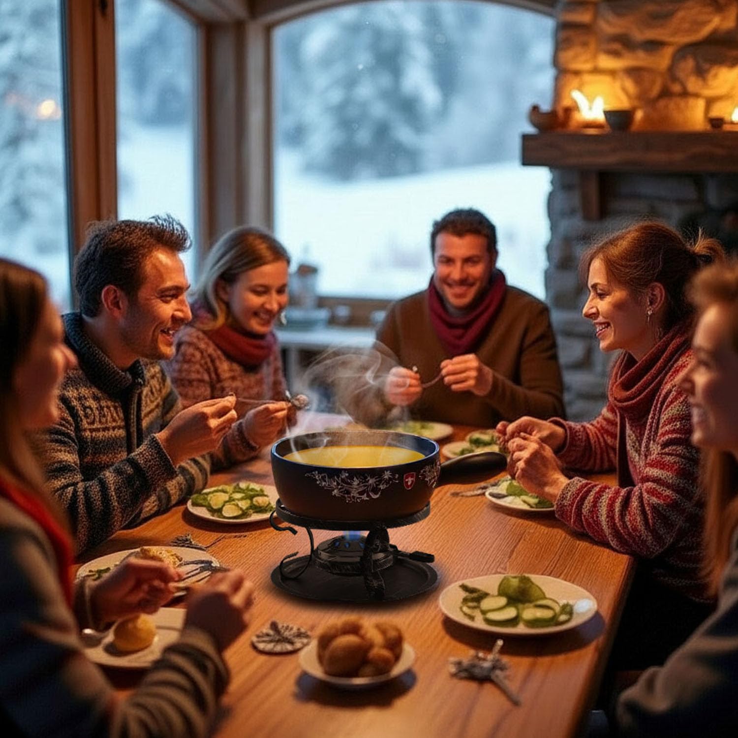Set fondue Artestia apto para lavavajillas y limpieza fácil