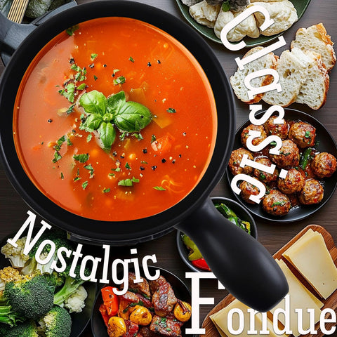 Diseño suizo vintage de Artestia en el set de fondue