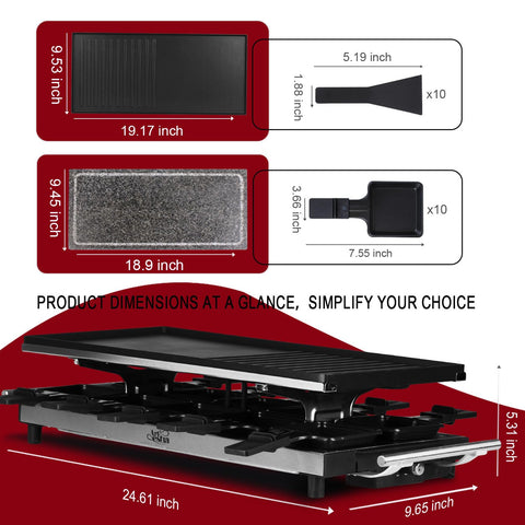 Artestia Raclette: ideal para fiestas y reuniones familiares.