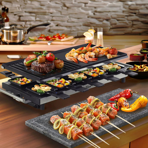 Artestia Raclette: placa coreana reversible para asar y derretir.
