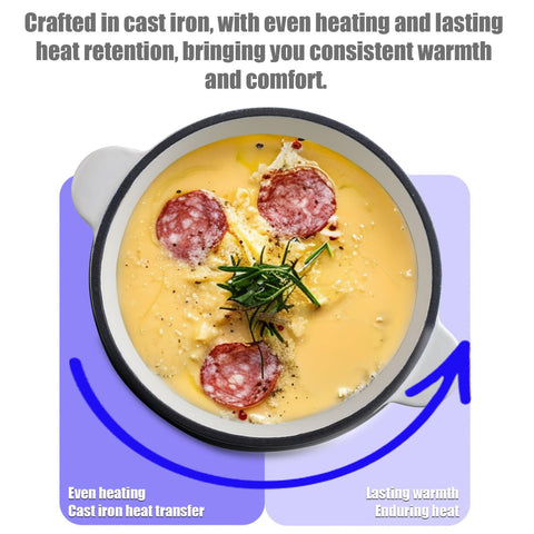 Set fondue Artestia para seis personas, mesa elegante