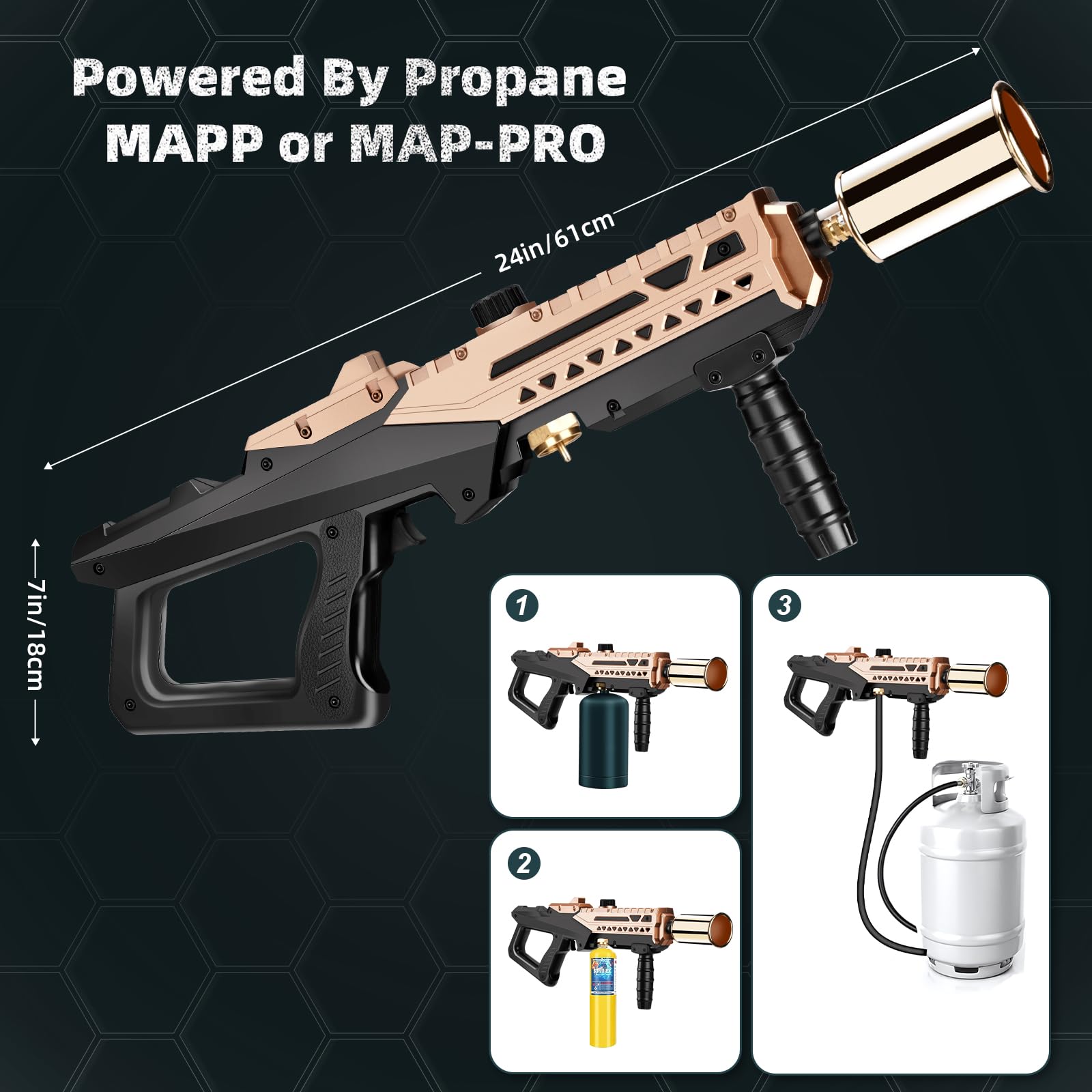 ARTFLAMM Flame Thrower Gun útil para encender barbacoas con seguridad