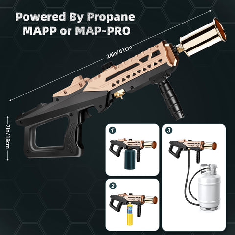 ARTFLAMM Flame Thrower Gun útil para encender barbacoas con seguridad