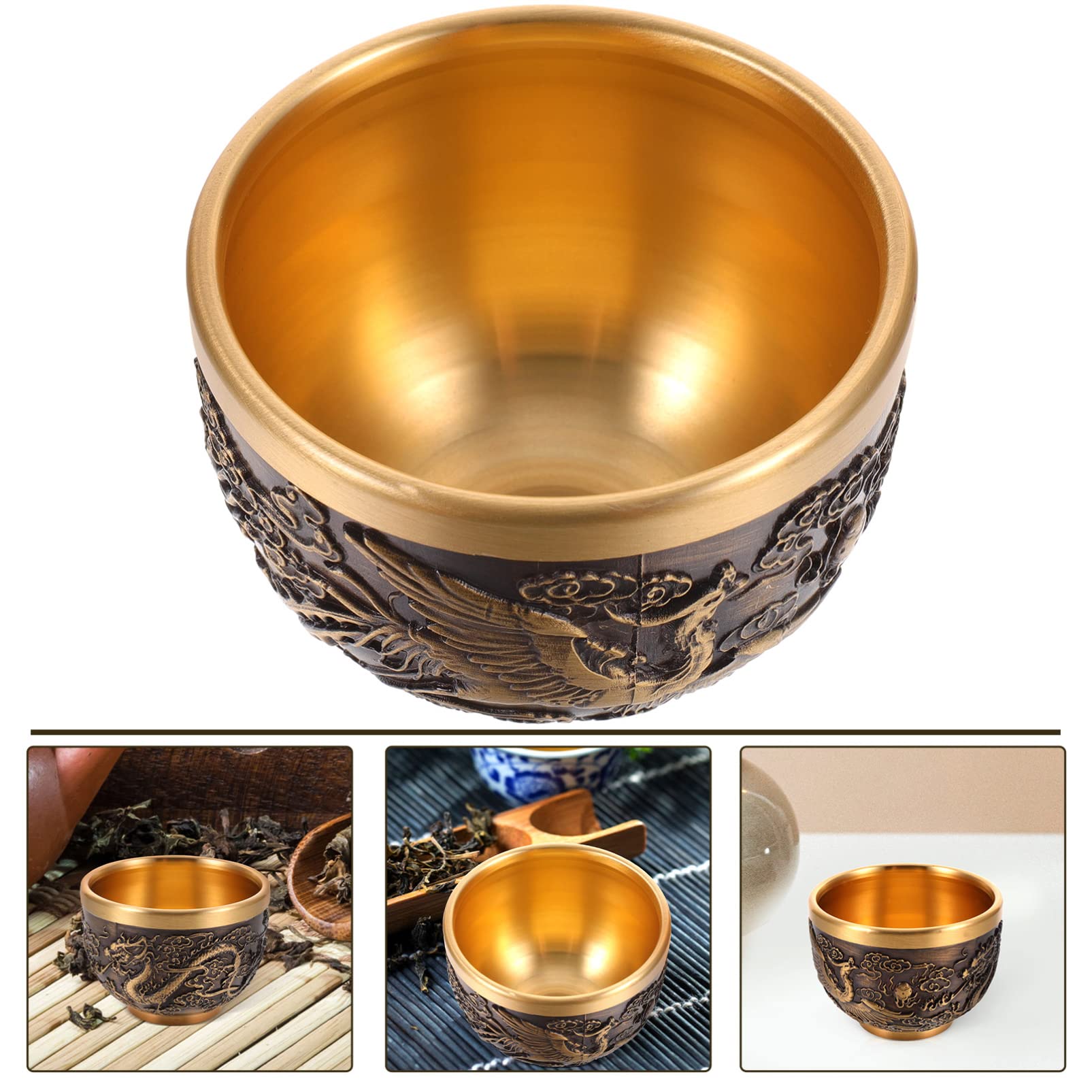 ARTIBETTER acabado dorado-marrón, estética sofisticada para escritorio.