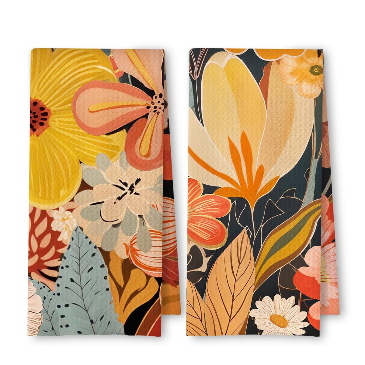 Toallas de cocina ArtisaEura con motivo abstracto bohemio, absorción para secar platos