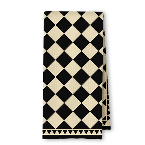 ArtisaEura toallas de cocina boho cuadradas beige y negro, secado rápido