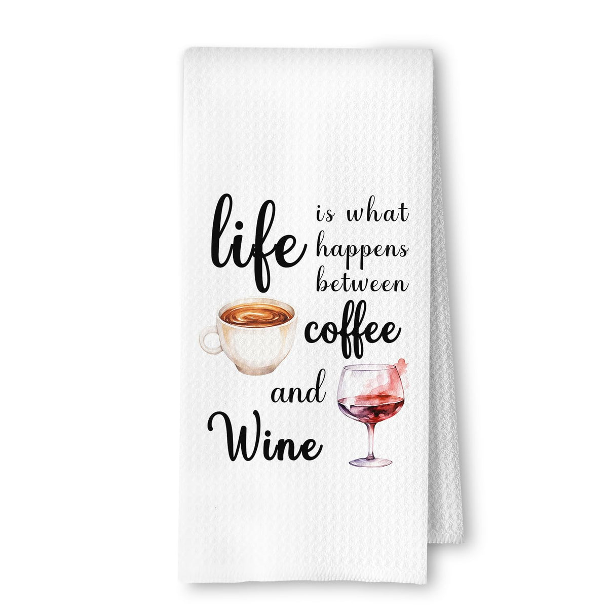 Toalla ArtisaEura café y vino, decorativa y absorbente para la cocina.