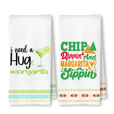 ArtisaEura margarita 2-pack toallas de cocina para decorar y secar