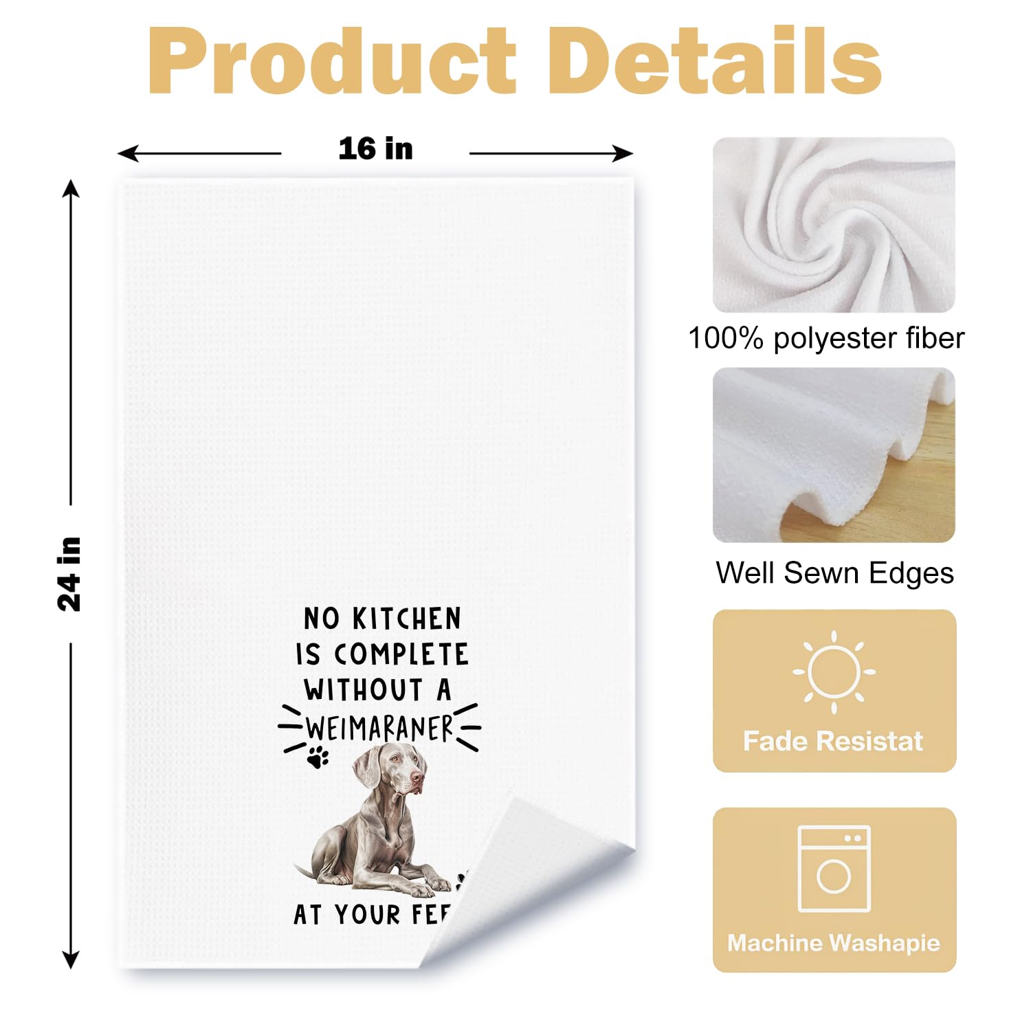 Conjunto de toallas ArtisaEura Weimaraner para cocina y baño