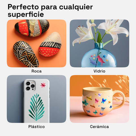 ARTISTRO rotuladores metálicos para cerámica: delineados nítidos con brillo estable.