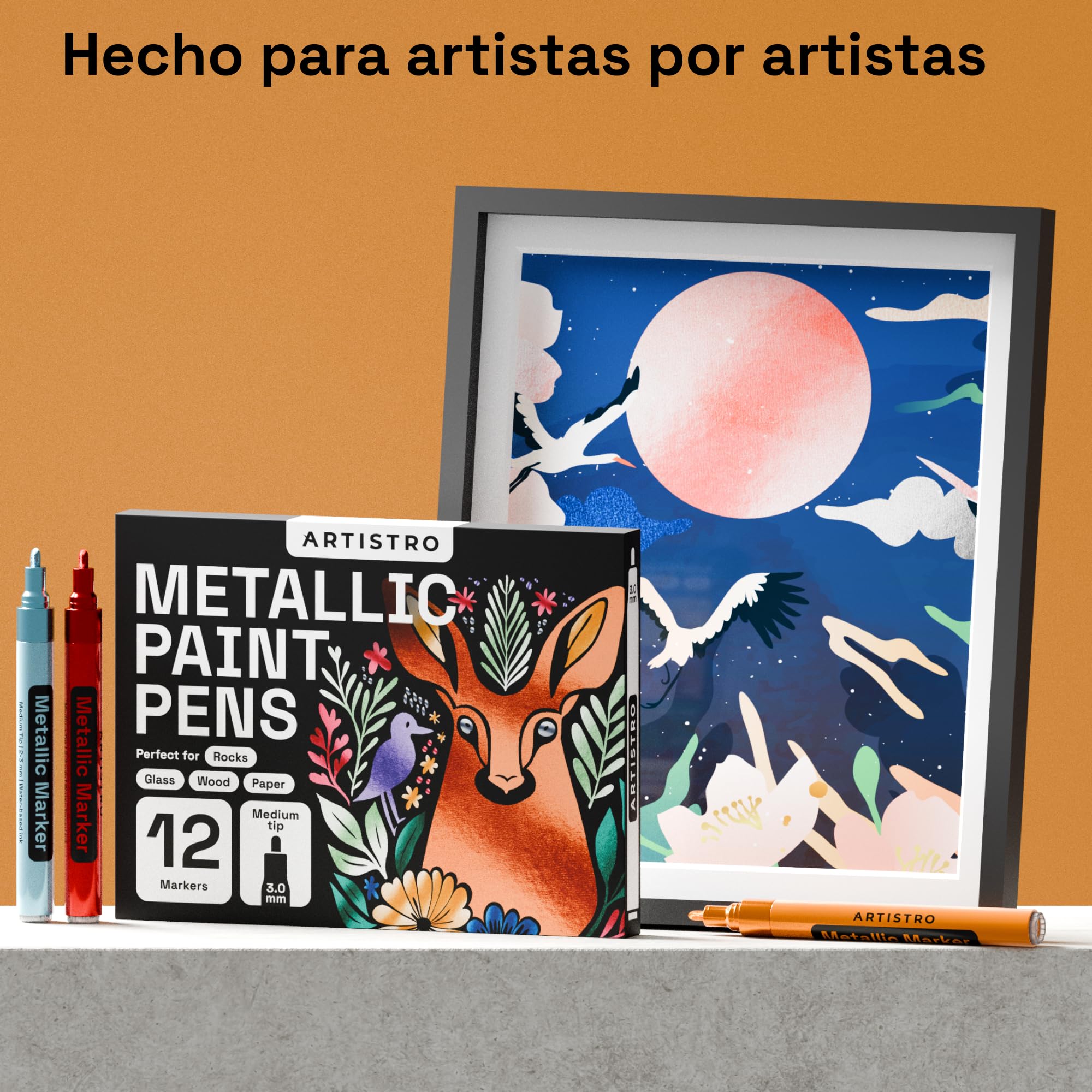 ARTISTRO rotuladores metálicos para manualidades: detalles brillantes en proyectos artesanales.
