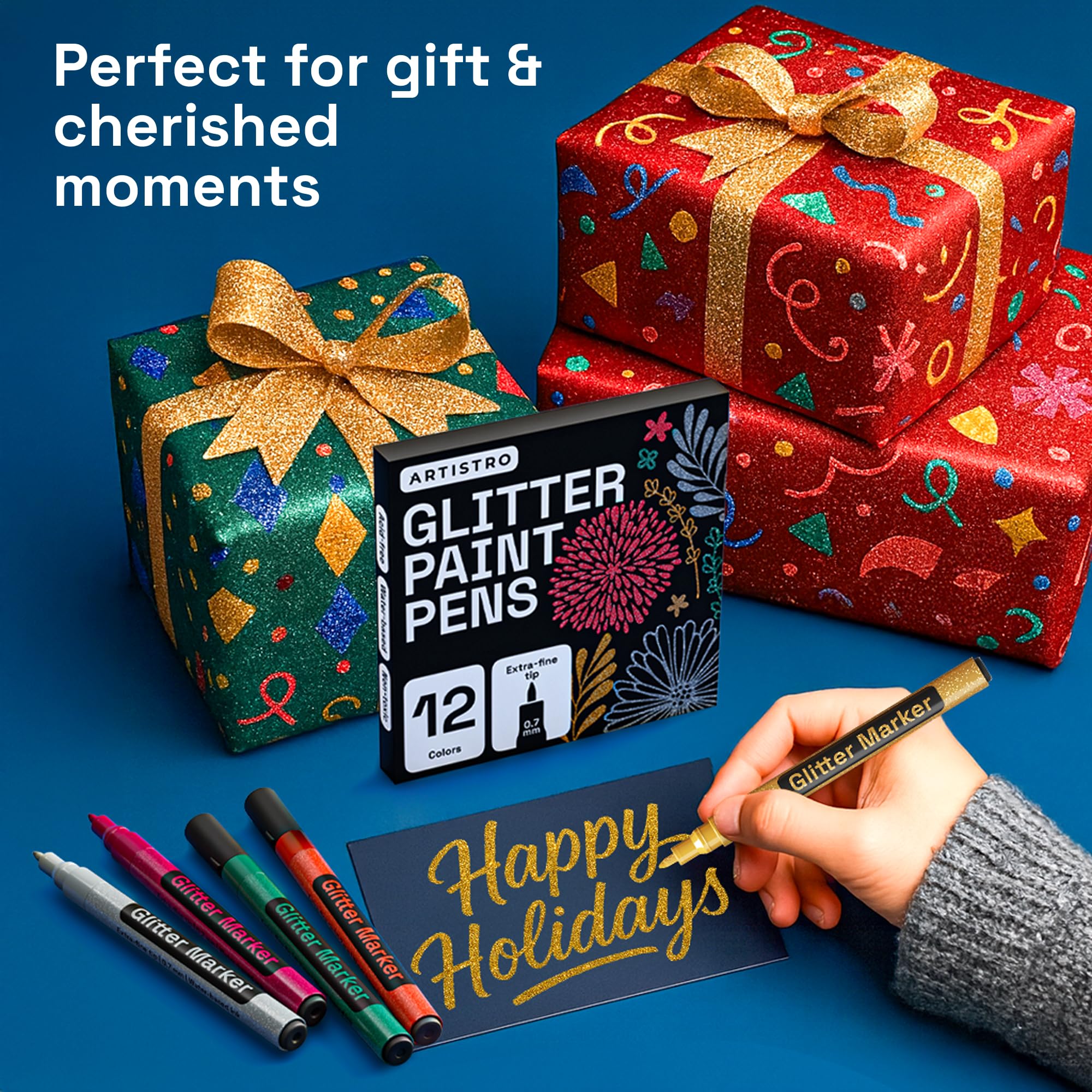 ARTISTRO marcadores glitter para manualidades con efecto brillante