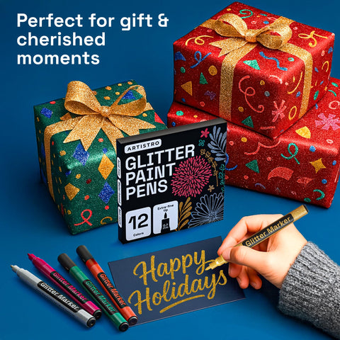 ARTISTRO marcadores glitter para manualidades con efecto brillante