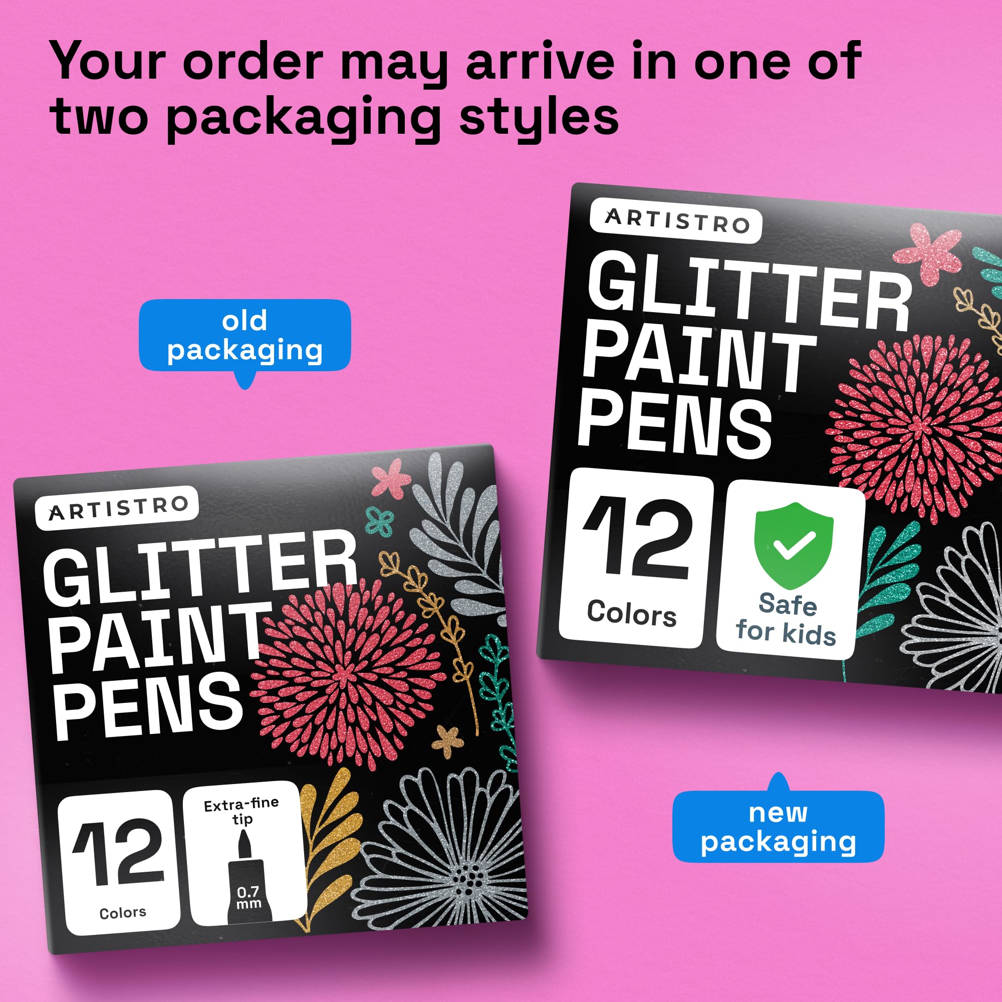 ARTISTRO marcadores glitter aptos para niños y proyectos creativos