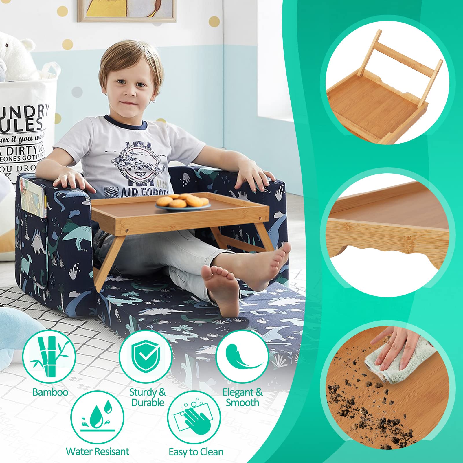 Artmeer Bandeja cama ordenador: superficie estable para portátil en sofás.