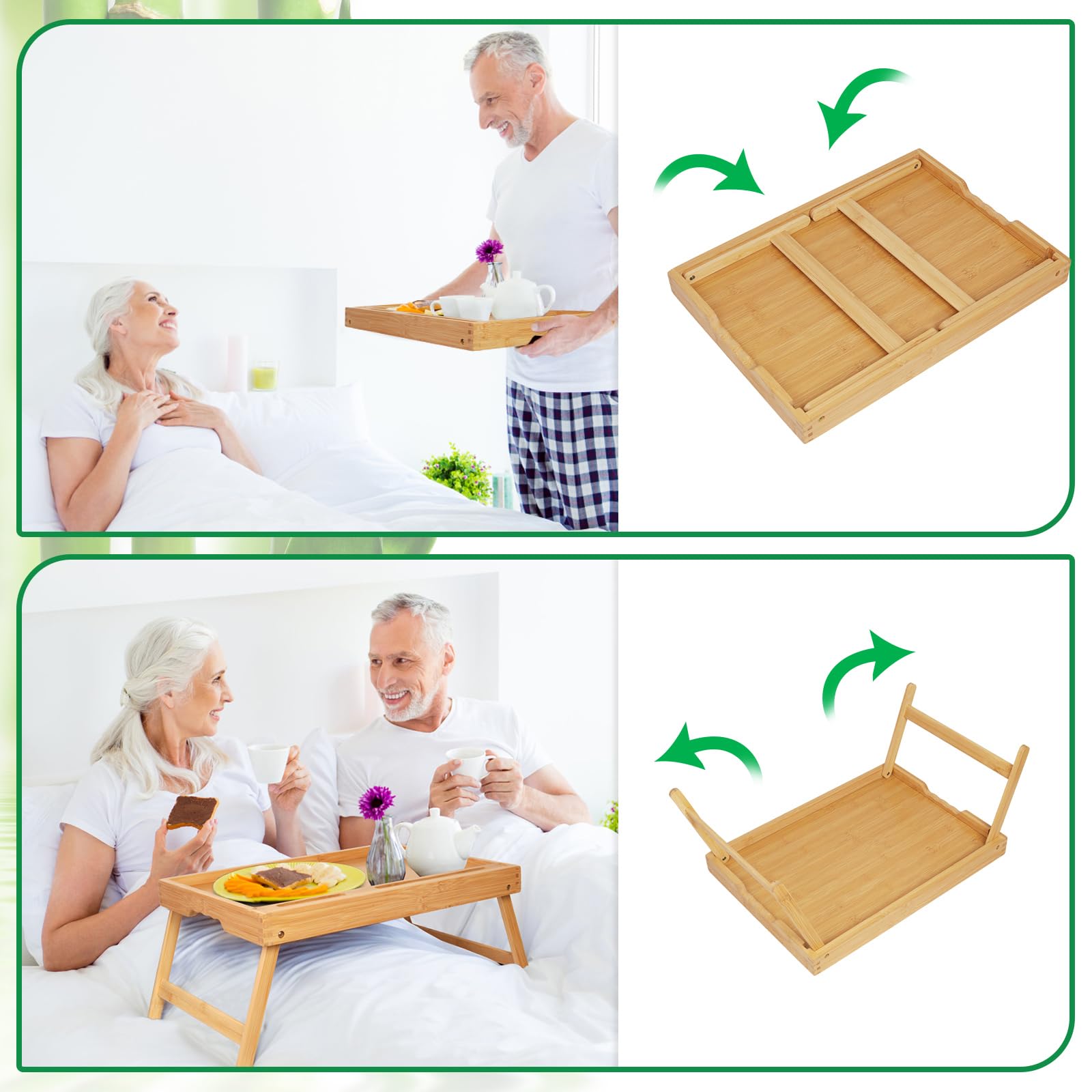 Artmeer bandeja cama escritorio portátil, superficie estable para portátil ligero.